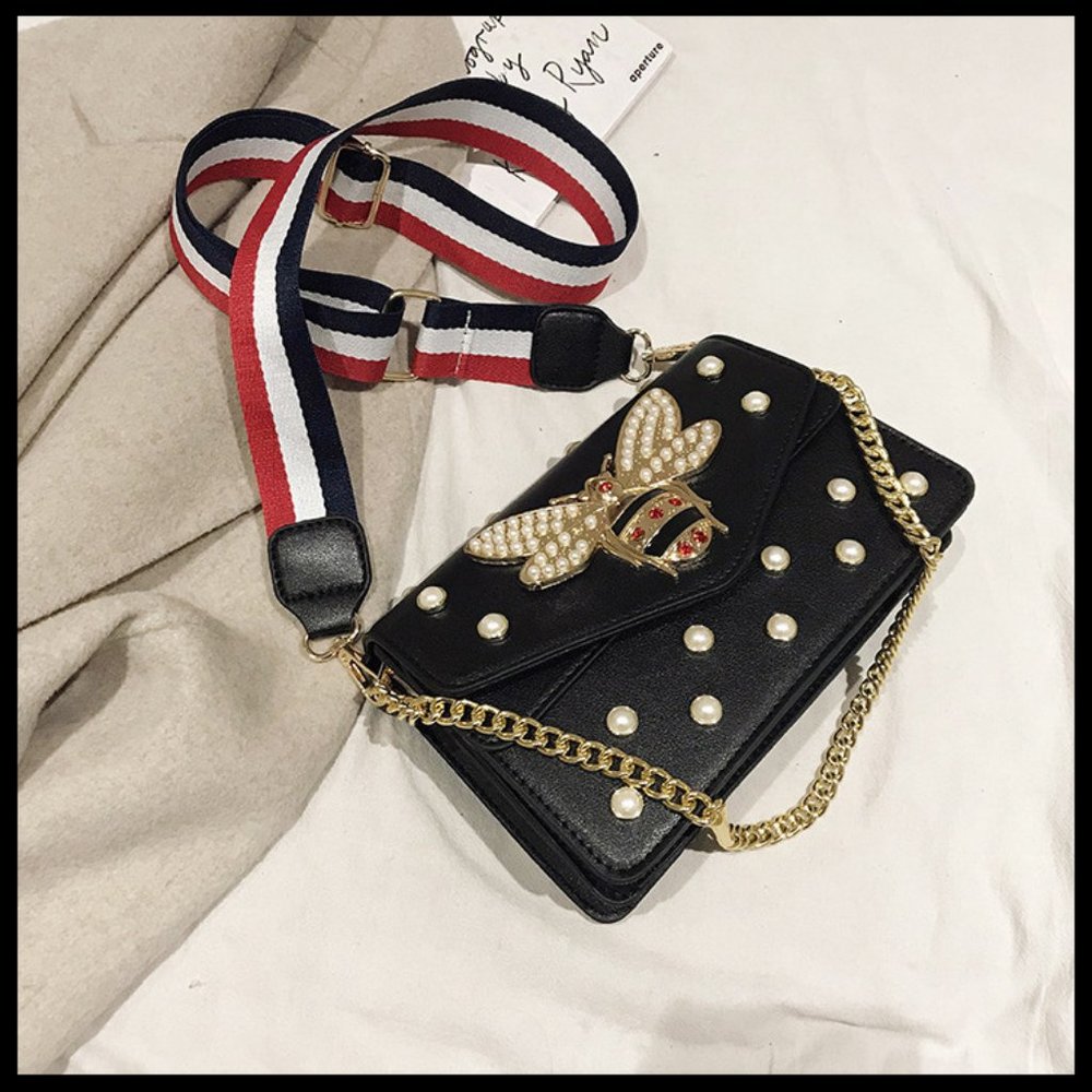 NEW AVA Pearl Bee Shoulder Bag Crossbody - Picture 10 of 14